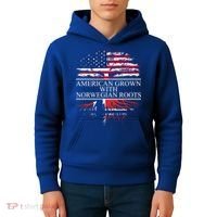 American Grown With Norwegian Roots Gift Kids Hoodie thumb 4