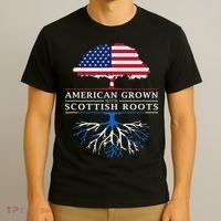 American Grown With Scottish Roots Scotland T-Shirt thumb 3