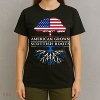 American Grown With Scottish Roots Scotland T-Shirt thumb 4