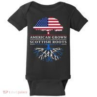 American Grown With Scottish Roots Scotland Baby Bodysuit thumb 0
