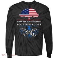 American Grown With Scottish Roots Scotland Tie-Dye Long Sleeve Shirt thumb 0