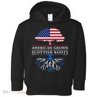 American Grown With Scottish Roots Scotland Toddler Hoodie thumb 0