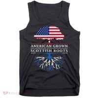 American Grown With Scottish Roots Scotland Tank Top thumb 0