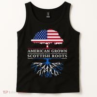 American Grown With Scottish Roots Scotland Tank Top thumb 2
