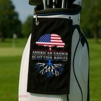 American Grown With Scottish Roots Scotland Golf Towel thumb 2