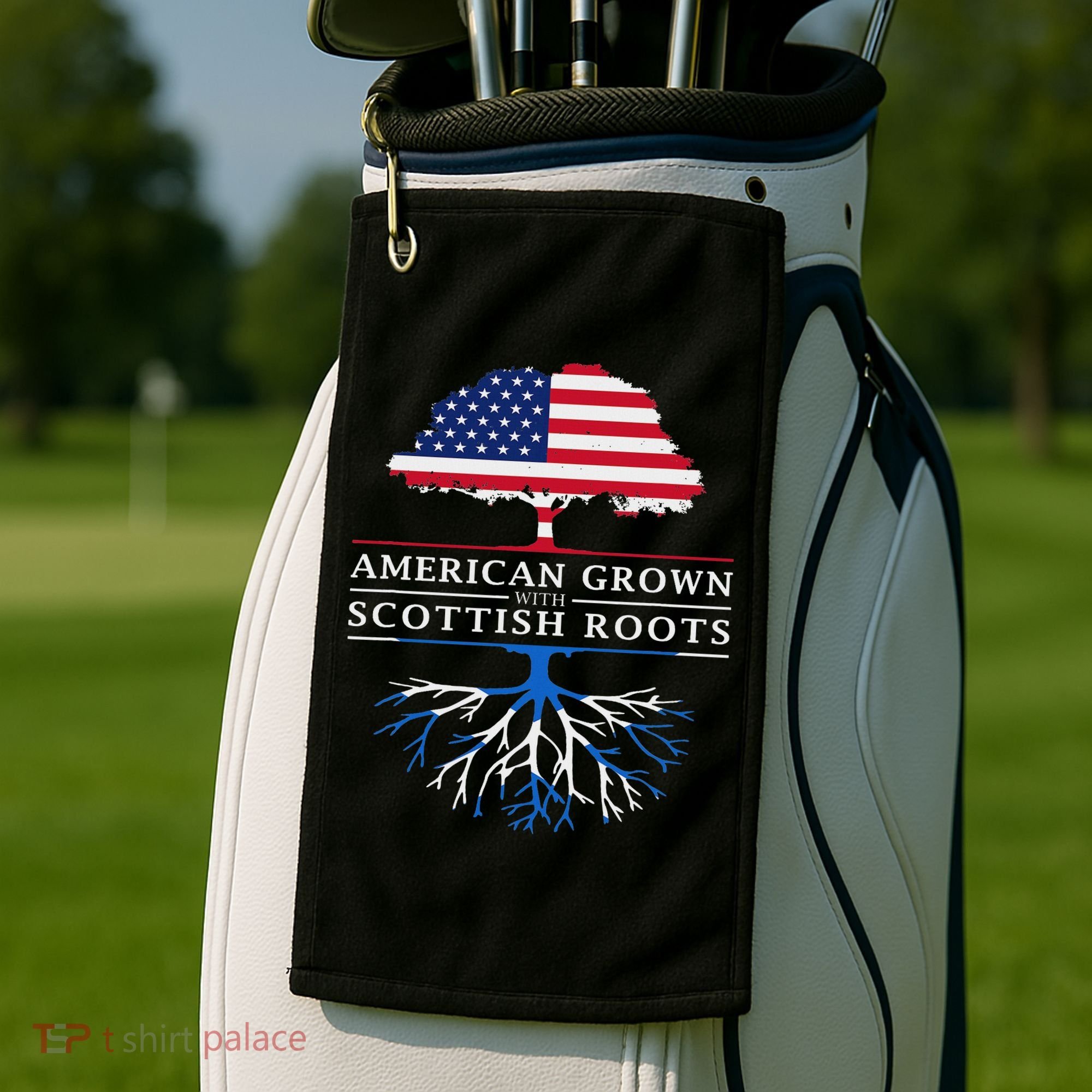 American Grown With Scottish Roots Scotland Golf Towel