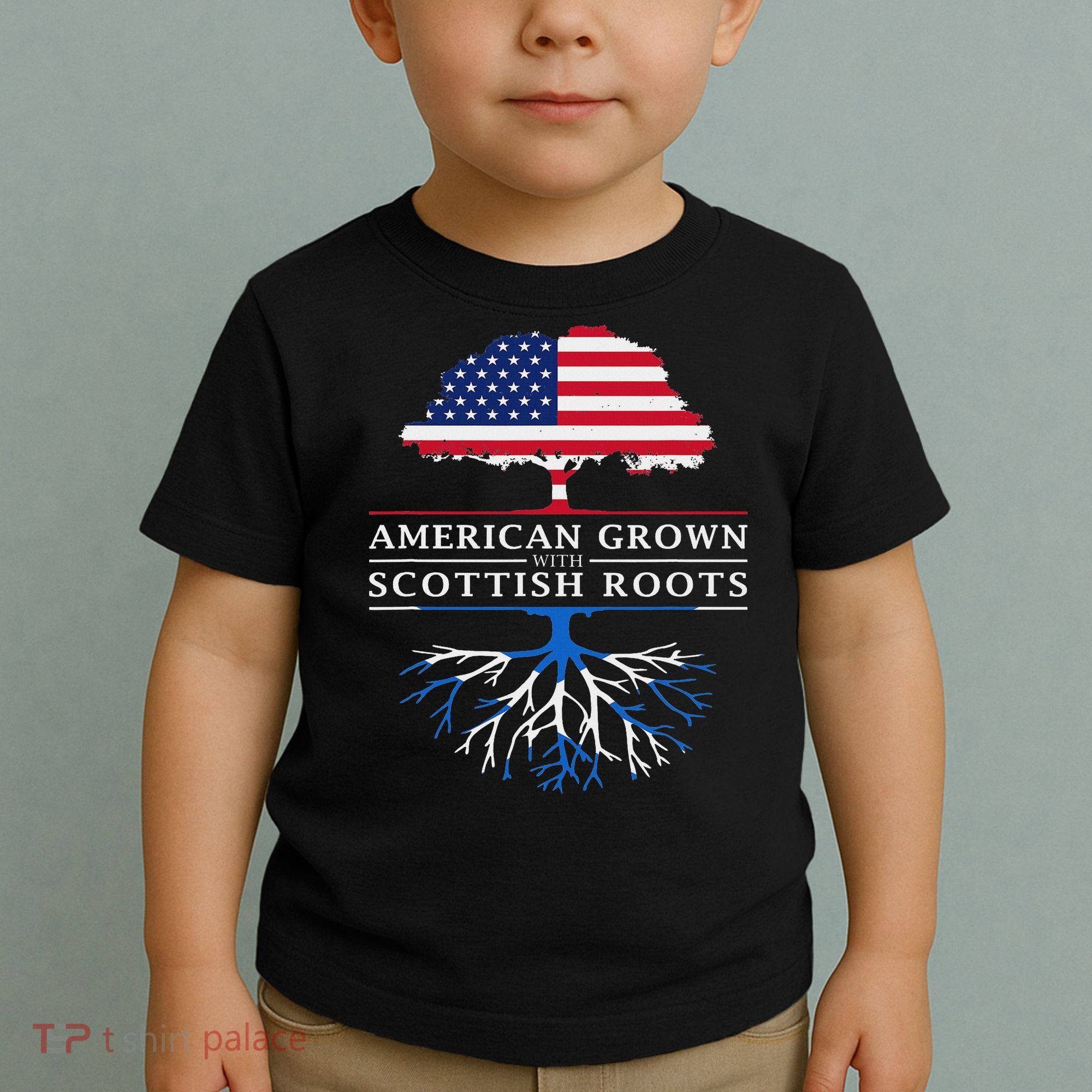 American Grown With Scottish Roots Scotland Toddler T-Shirt