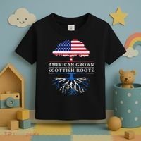 American Grown With Scottish Roots Scotland Toddler T-Shirt thumb 3