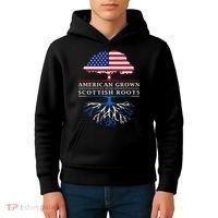 American Grown With Scottish Roots Scotland Kids Hoodie thumb 4