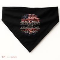 American Grown With Croatian Roots USA-Made Doggie Bandana thumb 0