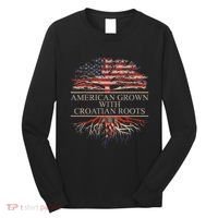 American Grown With Croatian Roots Long Sleeve Shirt thumb 0
