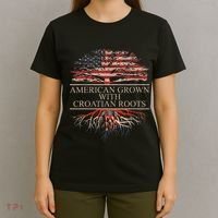 American Grown With Croatian Roots T-Shirt thumb 4