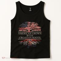 American Grown With Croatian Roots Tank Top thumb 2