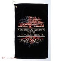 American Grown With Croatian Roots Golf Towel thumb 0