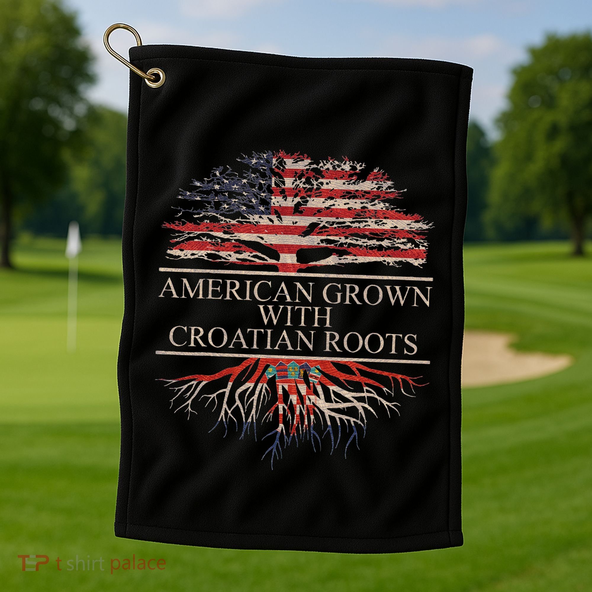 American Grown With Croatian Roots Golf Towel