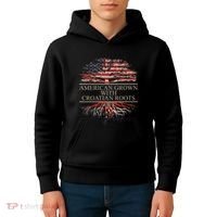 American Grown With Croatian Roots Kids Hoodie thumb 4