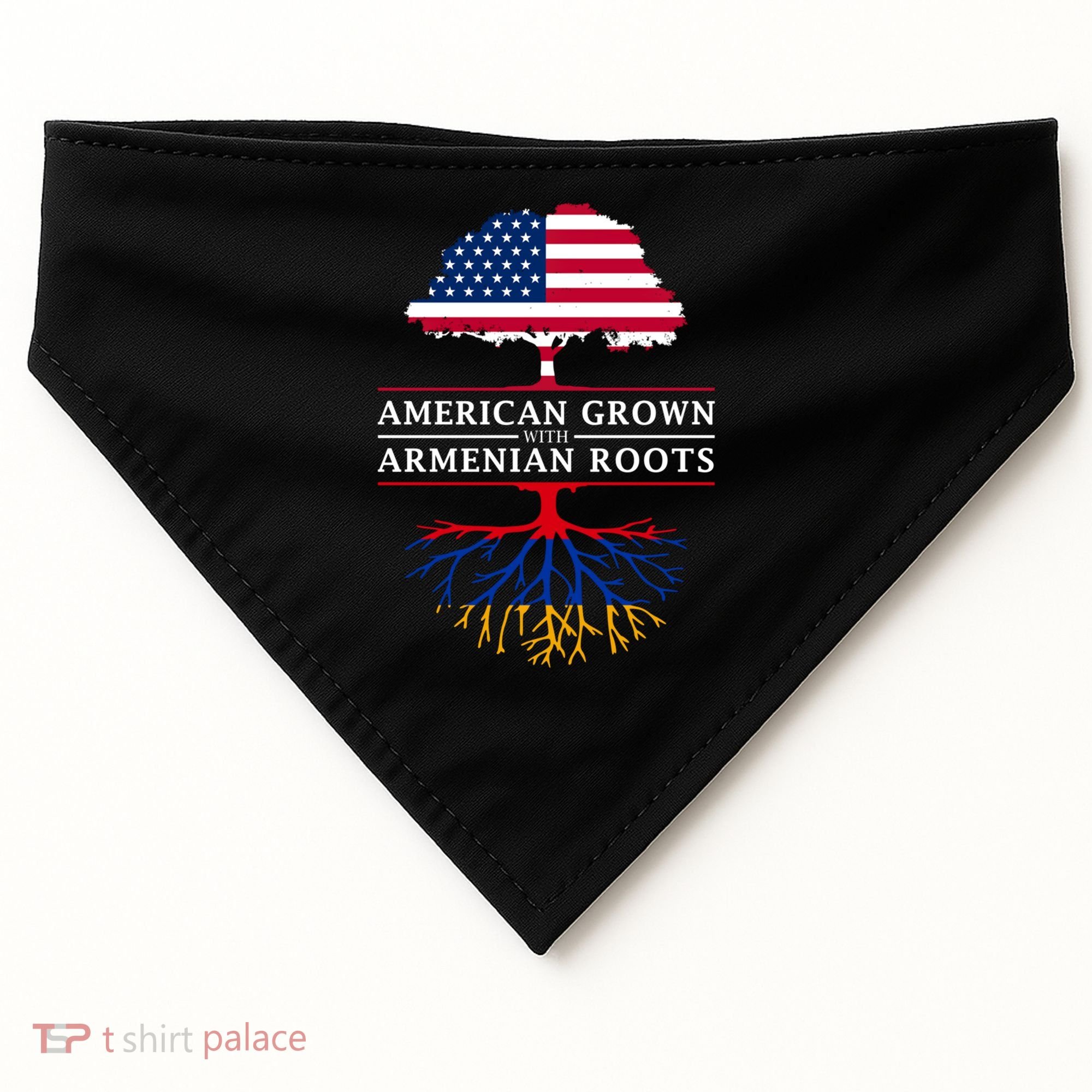 American Grown With Arian Roots Cute Gift Aria Gift USA-Made Doggie Bandana