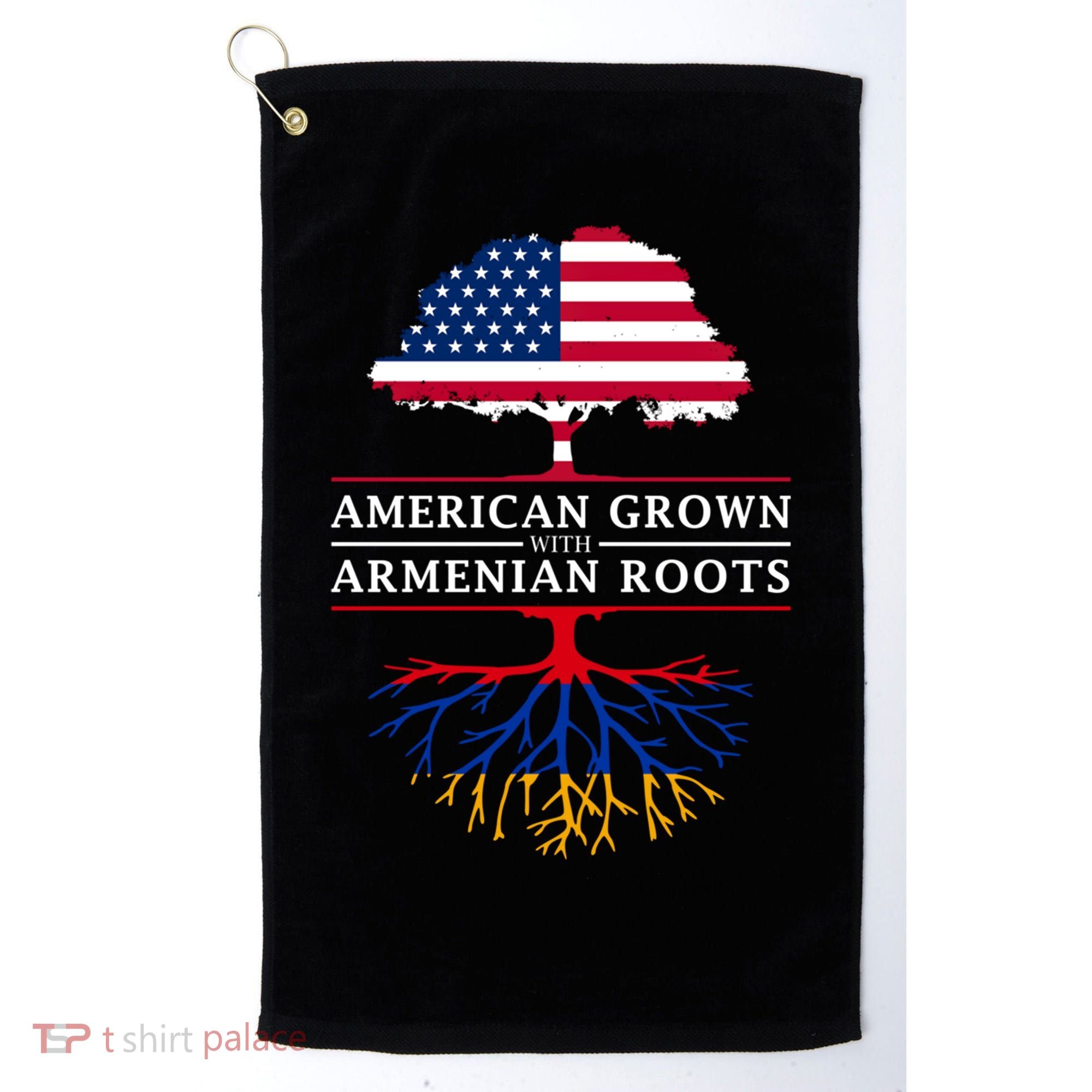 American Grown With Arian Roots Cute Gift Aria Gift Golf Towel