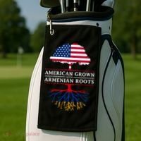 American Grown With Arian Roots Cute Gift Aria Gift Golf Towel thumb 2