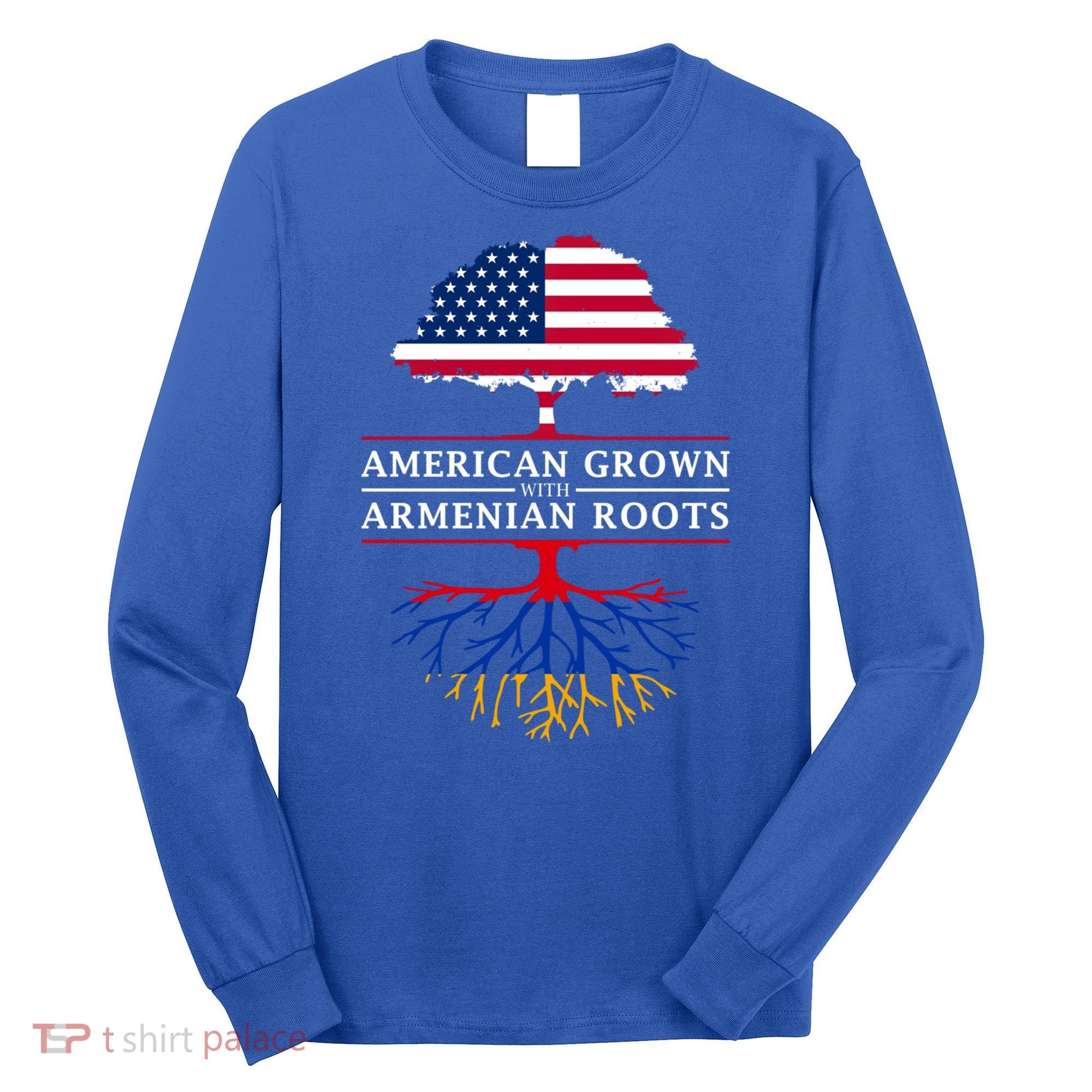 American Grown With Arian Roots Cute Gift Aria Gift Long Sleeve Shirt