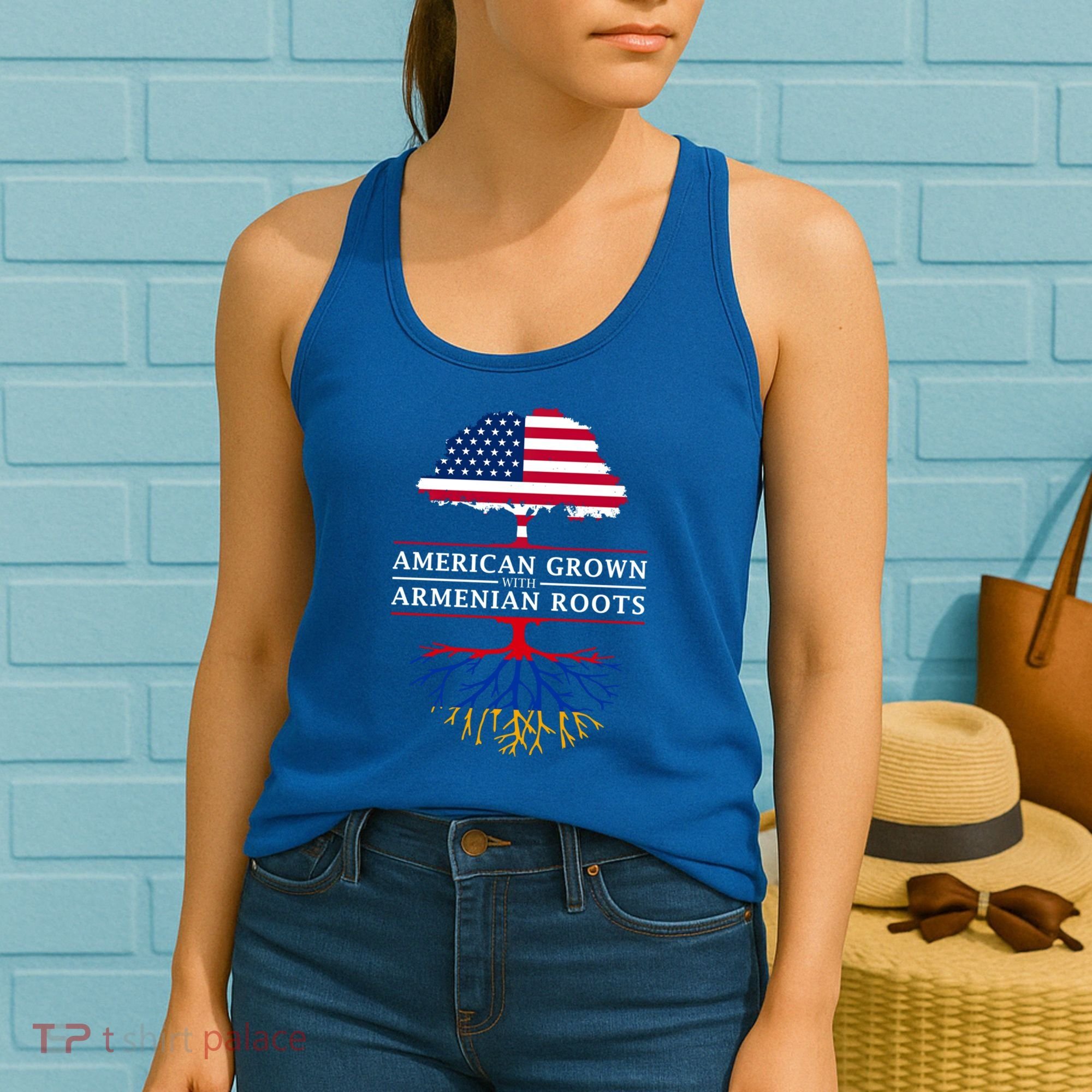 American Grown With Arian Roots Cute Gift Aria Gift Women's Tank Top