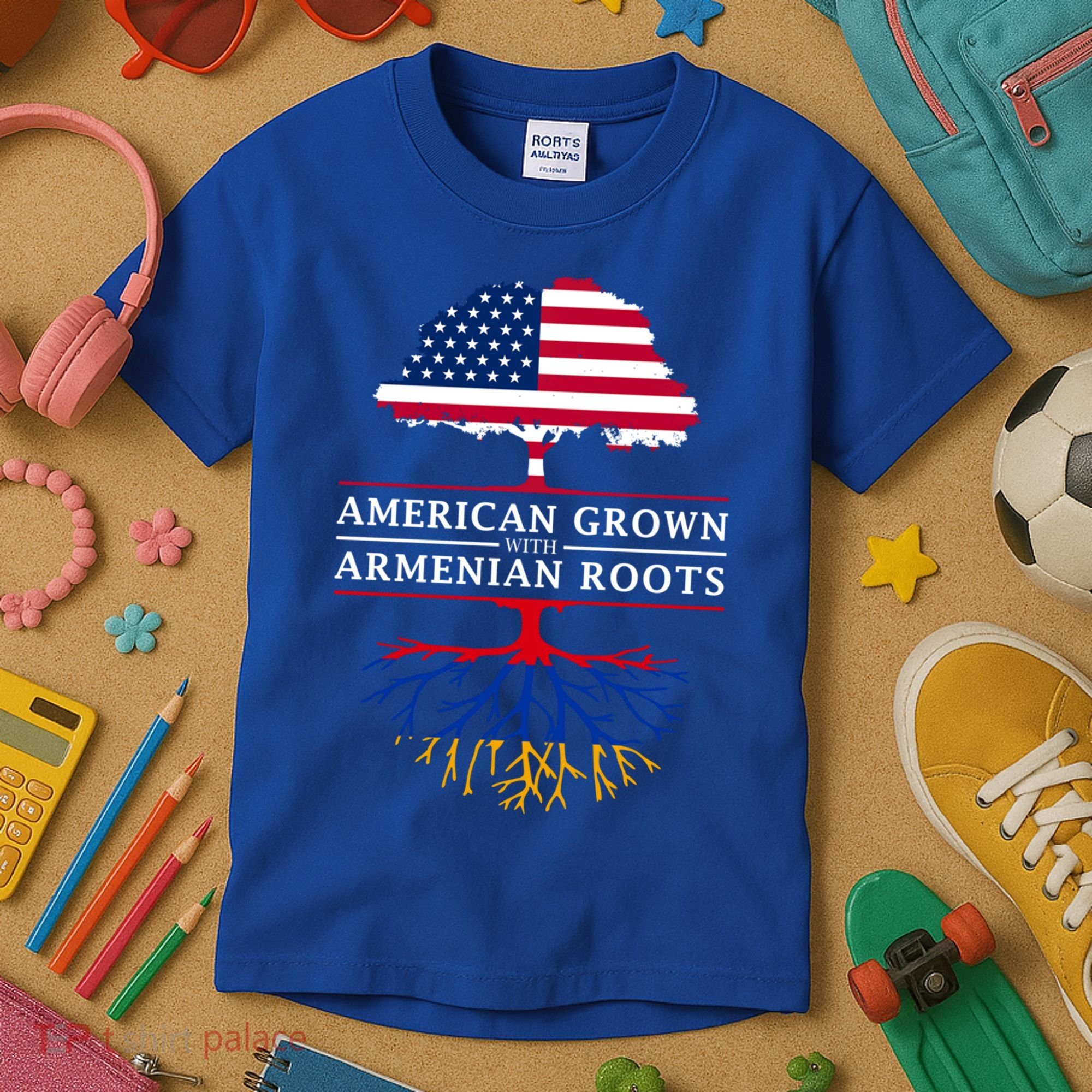 American Grown With Arian Roots Cute Gift Aria Gift Kids T-Shirt