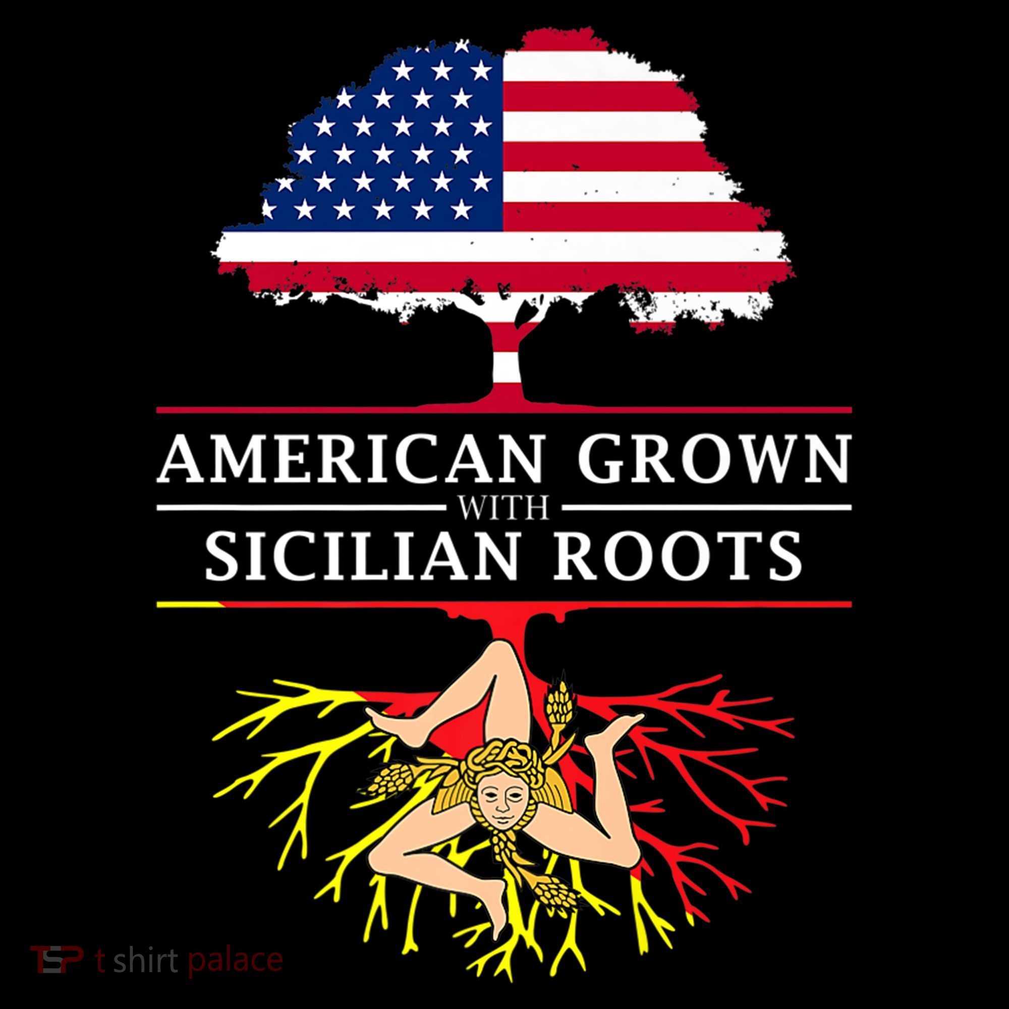 American Grown With Sicilian Roots Gift Sicily Gift Women's Hoodie