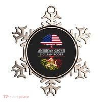 American Grown With Sicilian Roots Gift Sicily Gift Ornament thumb 0