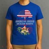 American Grown With Sicilian Roots Gift Sicily Gift T-Shirt thumb 3