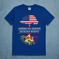 American Grown With Sicilian Roots Gift Sicily Gift T-Shirt thumb 5