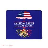 American Grown With Sicilian Roots Gift Sicily Gift Mousepad thumb 0
