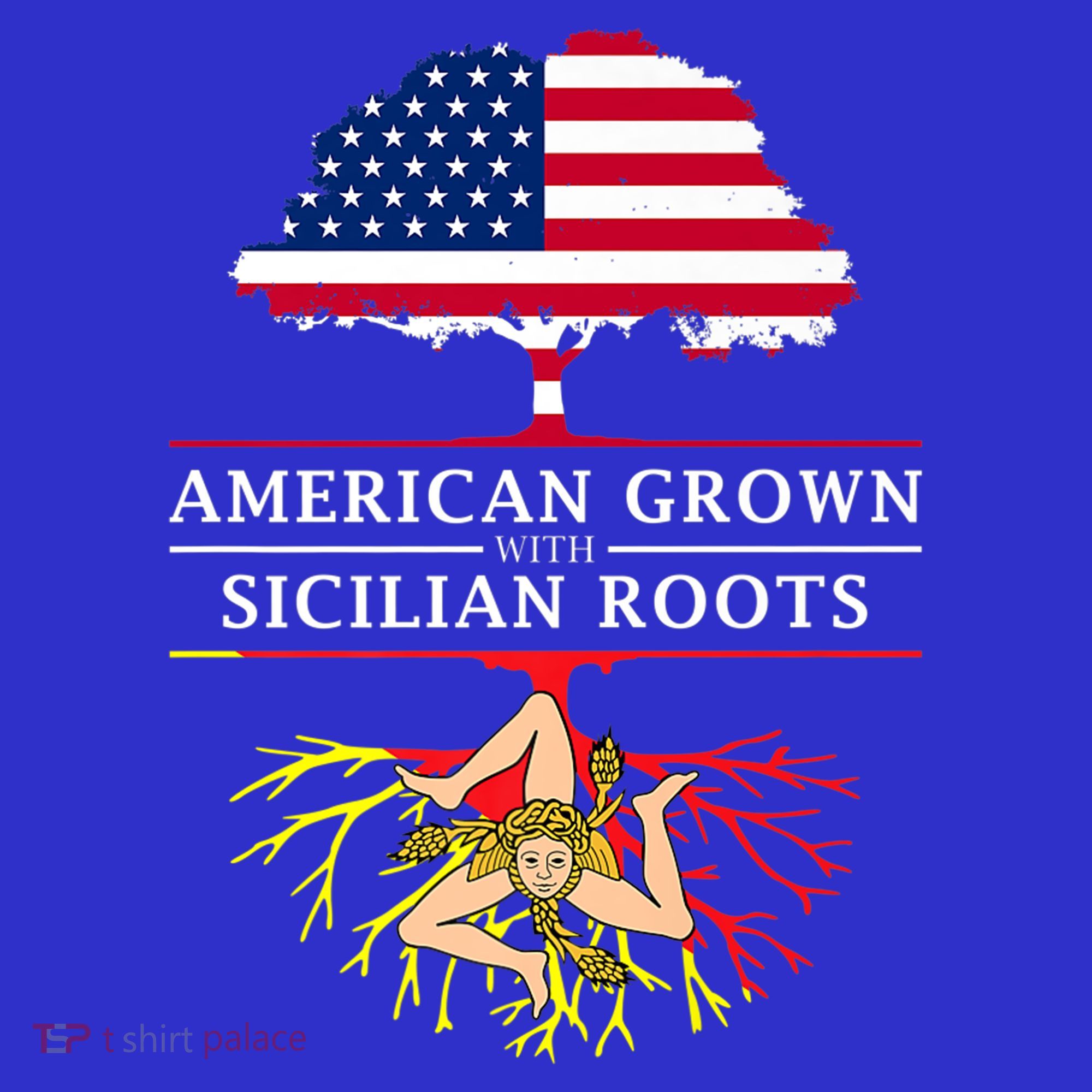 American Grown With Sicilian Roots Gift Sicily Gift Mousepad