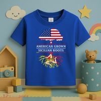 American Grown With Sicilian Roots Gift Sicily Gift Toddler T-Shirt thumb 3