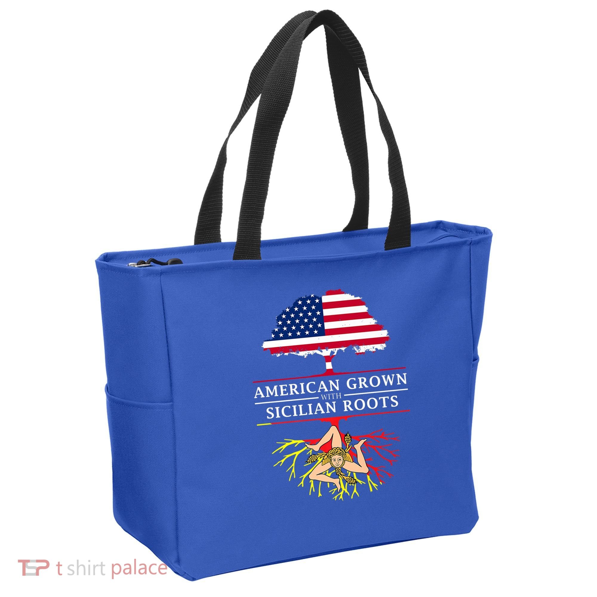 American Grown With Sicilian Roots Gift Sicily Gift Tote Bag
