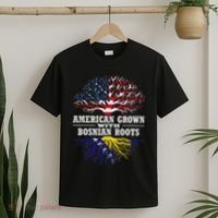American Grown With Bosnian Roots Usa Bosnia And Herzegovina T-Shirt thumb 2