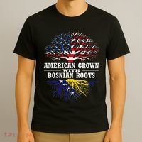 American Grown With Bosnian Roots Usa Bosnia And Herzegovina T-Shirt thumb 3