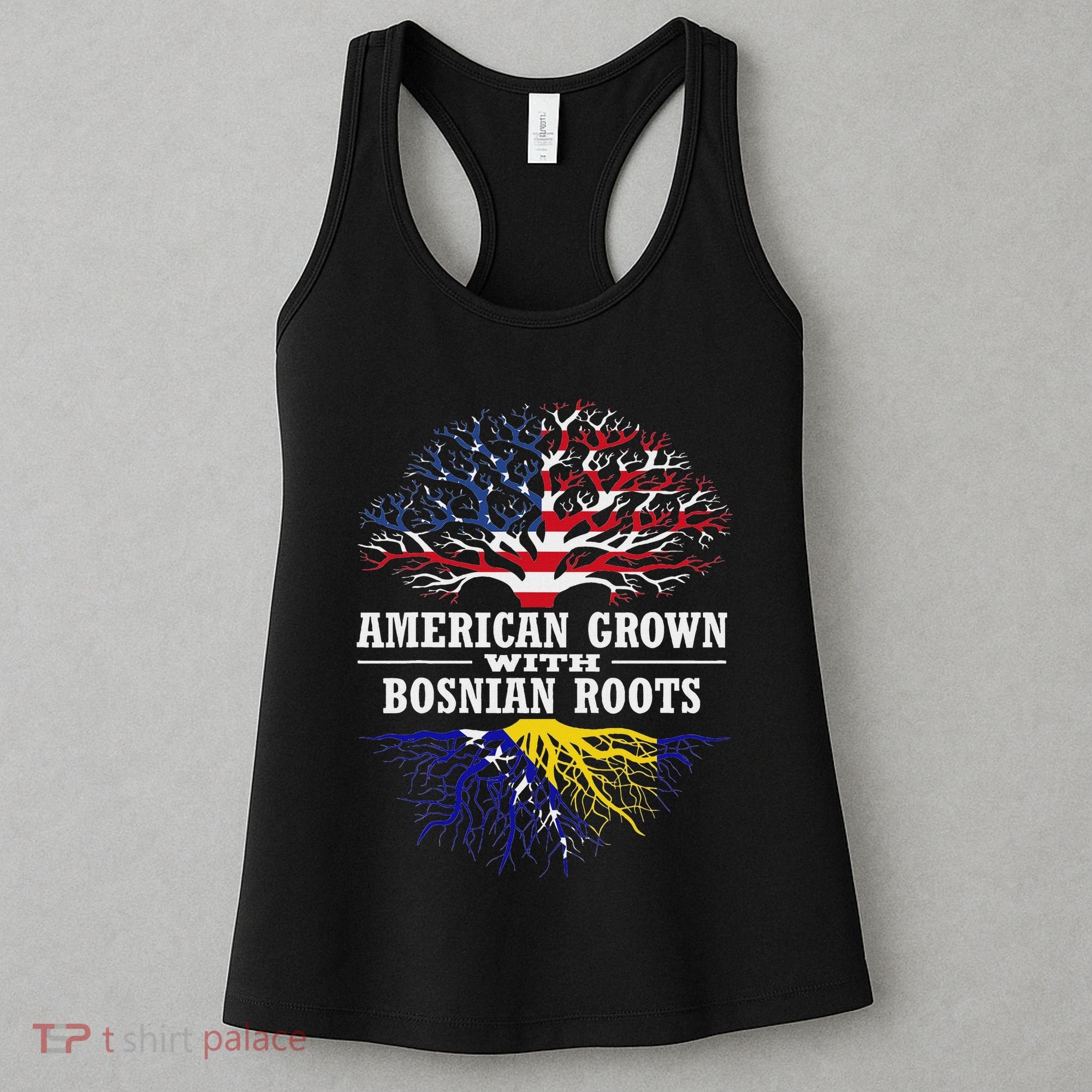American Grown With Bosnian Roots Usa Bosnia And Herzegovina Women's Tank Top