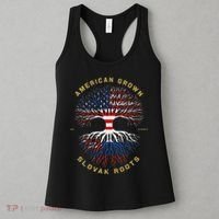 American Grown With Slovak Roots Tree Usa Flag Unique Gifts Women's Tank Top thumb 3