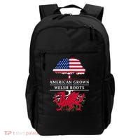 American Grown With Welsh Roots Funny Gift Wales Gift Backpack thumb 0