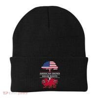 American Grown With Welsh Roots Funny Gift Wales Gift Beanie thumb 0