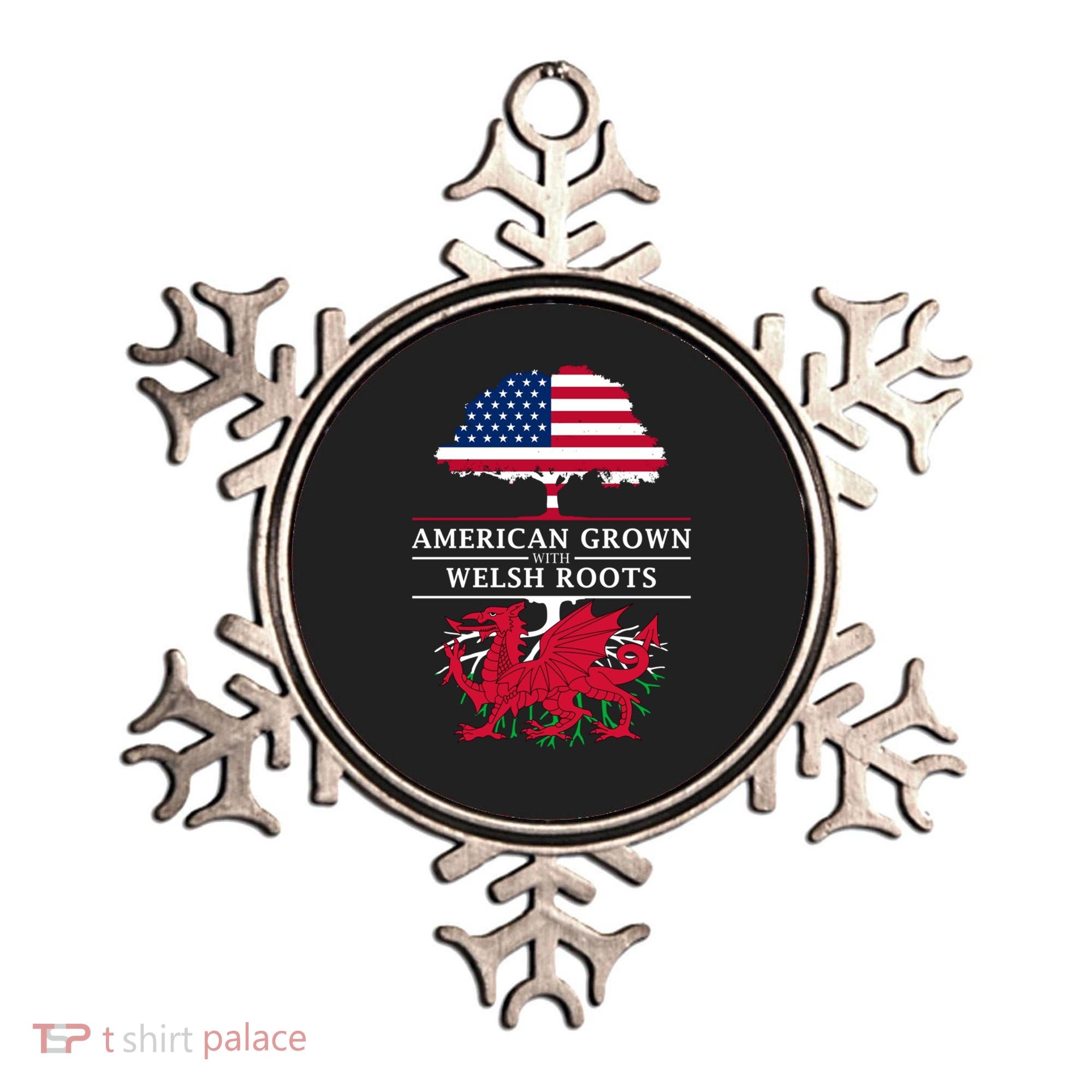 American Grown With Welsh Roots Funny Gift Wales Gift Ornament