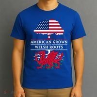 American Grown With Welsh Roots Funny Gift Wales Gift T-Shirt thumb 3