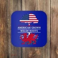 American Grown With Welsh Roots Funny Gift Wales Gift Coaster thumb 0