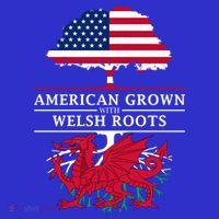 American Grown With Welsh Roots Funny Gift Wales Gift Polo thumb 2