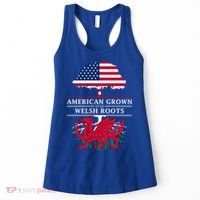 American Grown With Welsh Roots Funny Gift Wales Gift Women's Tank Top thumb 0