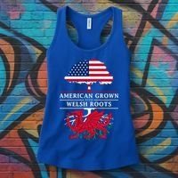American Grown With Welsh Roots Funny Gift Wales Gift Women's Tank Top thumb 3