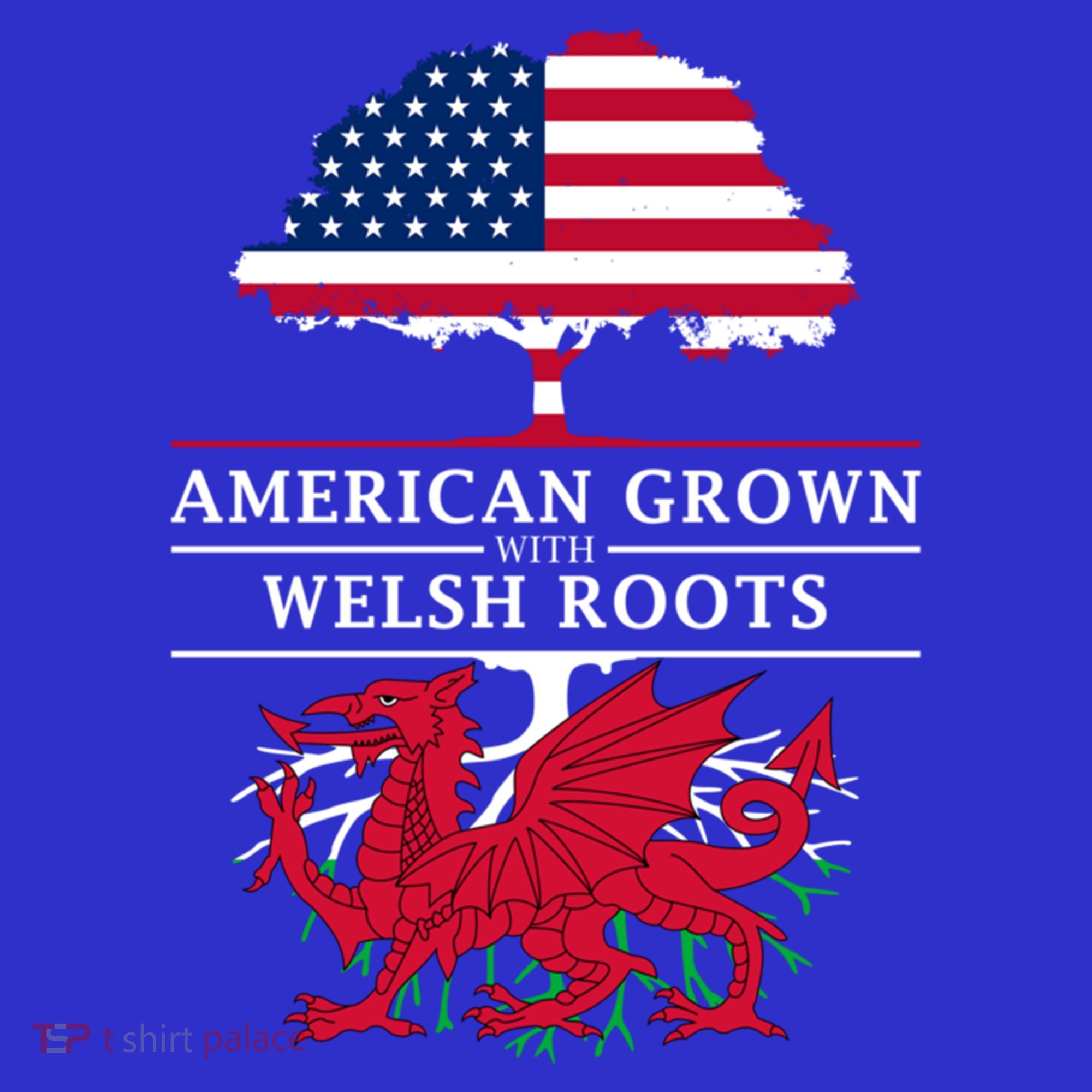 American Grown With Welsh Roots Funny Gift Wales Gift Women's Tank Top