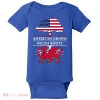 American Grown With Welsh Roots Funny Gift Wales Gift Baby Bodysuit thumb 0