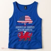 American Grown With Welsh Roots Funny Gift Wales Gift Tank Top thumb 2