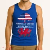 American Grown With Welsh Roots Funny Gift Wales Gift Tank Top thumb 3